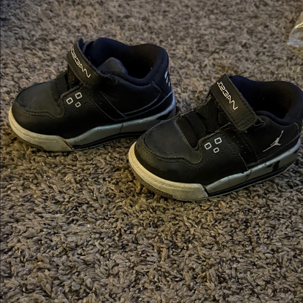 Jordan Kids Black and White Sneakers